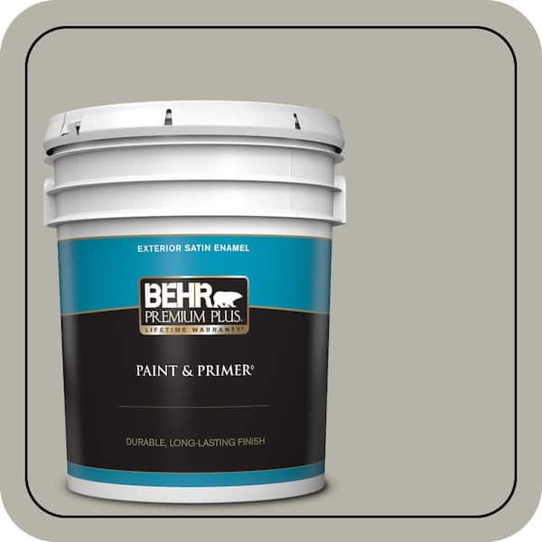BEHR PREMIUM PLUS 5 gal. #PPU25-07 Arid Plains Satin Enamel Exterior Paint & Primer