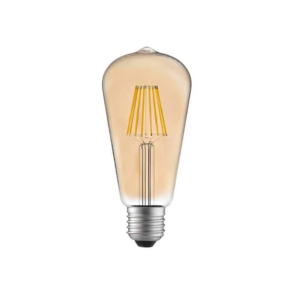 ST19 Warm White 2700K LED 8W Light Bulb (Set of 10)