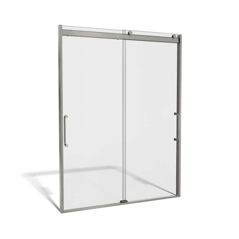 Arelo 60" Frameless Sliding Shower Door with Clear Glass