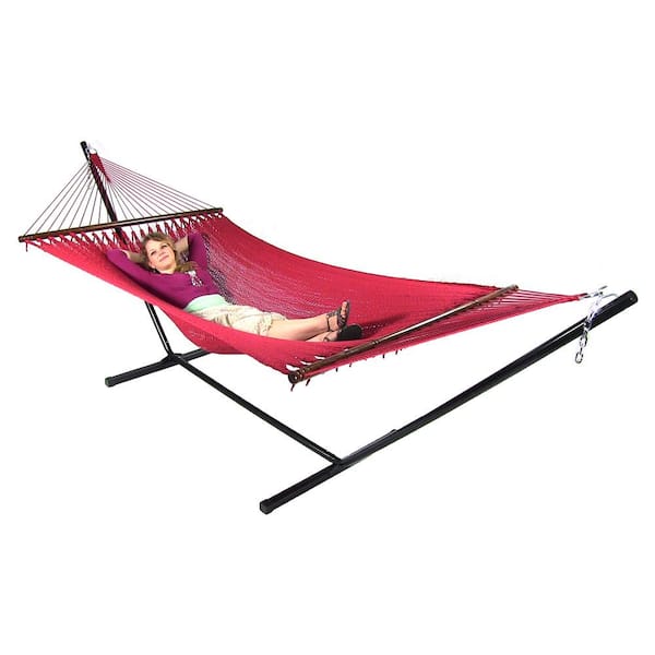 sunnydaze polyester rope hammock