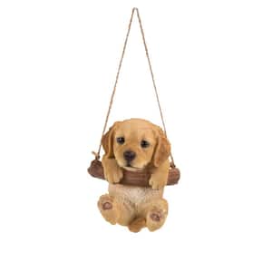 Golden Retriever Puppy Hanging Statue