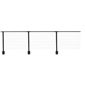 44 ft. x 36 in. Black Deck Cable Railing, Face Mount