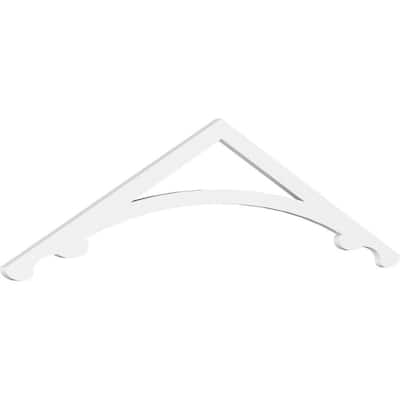 1 in. x 72 in. x 18 in. (6/12) Pitch Legacy Gable Pediment Architectural Grade PVC Moulding
