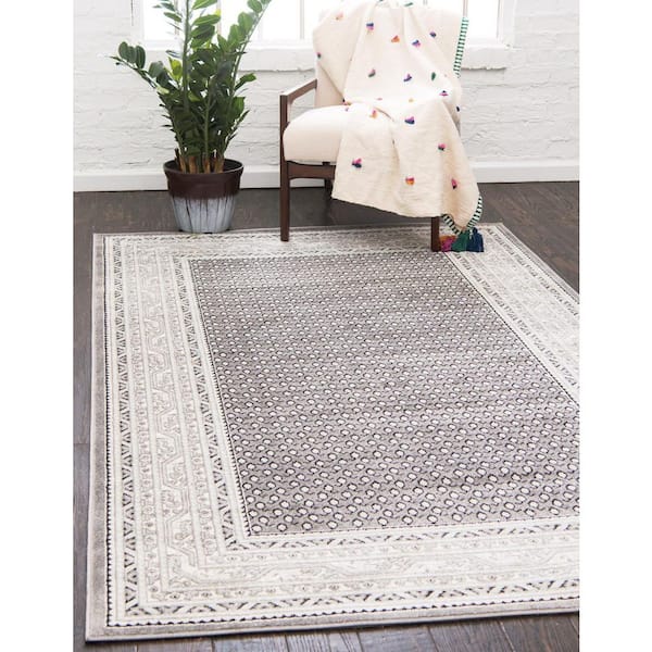 Unique Loom Chateau T-K056A Gray Area Rug – Incredible Rugs and Decor