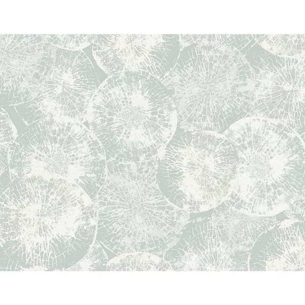 Seabrook Designs 60.75 sq. ft. Metallic Blue Smoke Petrified Wood Paper Unpasted Wallpaper Roll