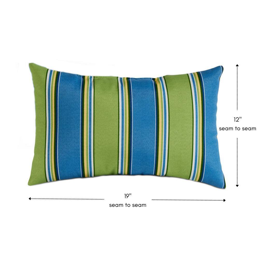 Cayman Stripe Rectangular Outdoor Throw Pillows Set