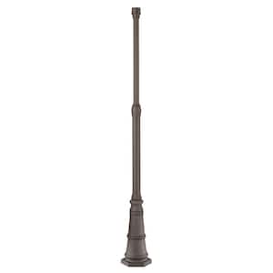 Great Outdoors 83.75 in. Sand Black Outdoor Post with Base