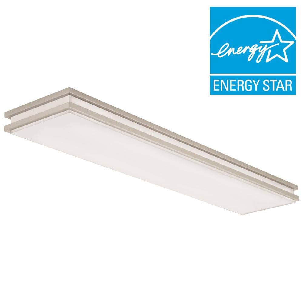 Brushed Nickel 48'' Aluminum LED Flush Mount Light