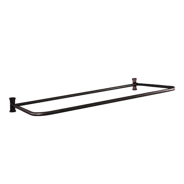 60 in. D Shower Rod in Oil Rubbed Bronze