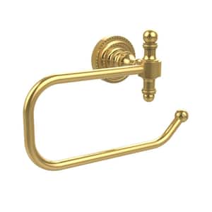 Retro Dot Collection European Style Single Post Toilet Paper Holder in Polished Brass