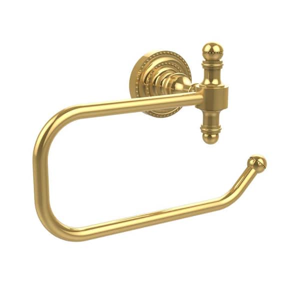 Allied Brass Retro Dot Collection European Style Single Post Toilet Paper Holder in Polished Brass