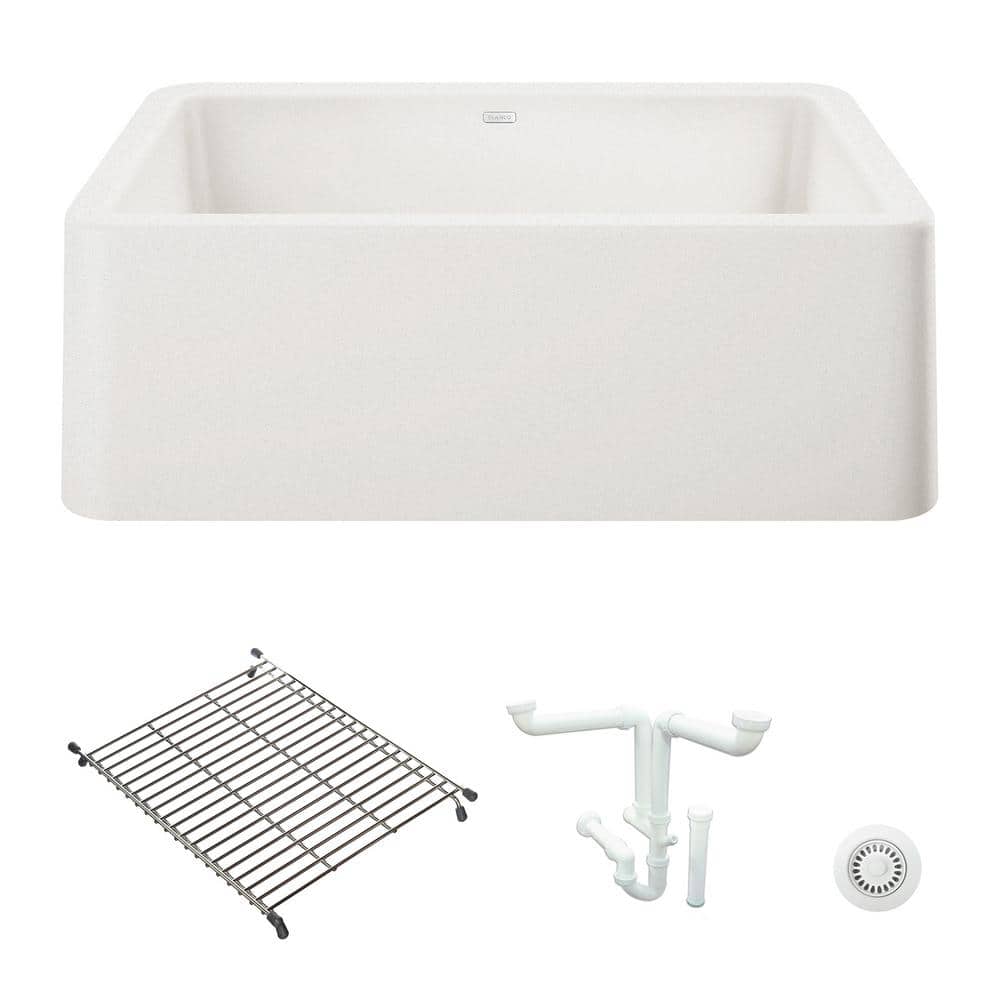 Ikon 30 in. Farmhouse/Apron-Front Single Bowl White Granite Composite Kitch