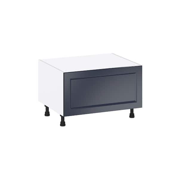 J COLLECTION Laramie 30 in. W x 24 in. D x 19.5 in. H Assembled Window Seat Base Kitchen Cabinet in Painted Blue