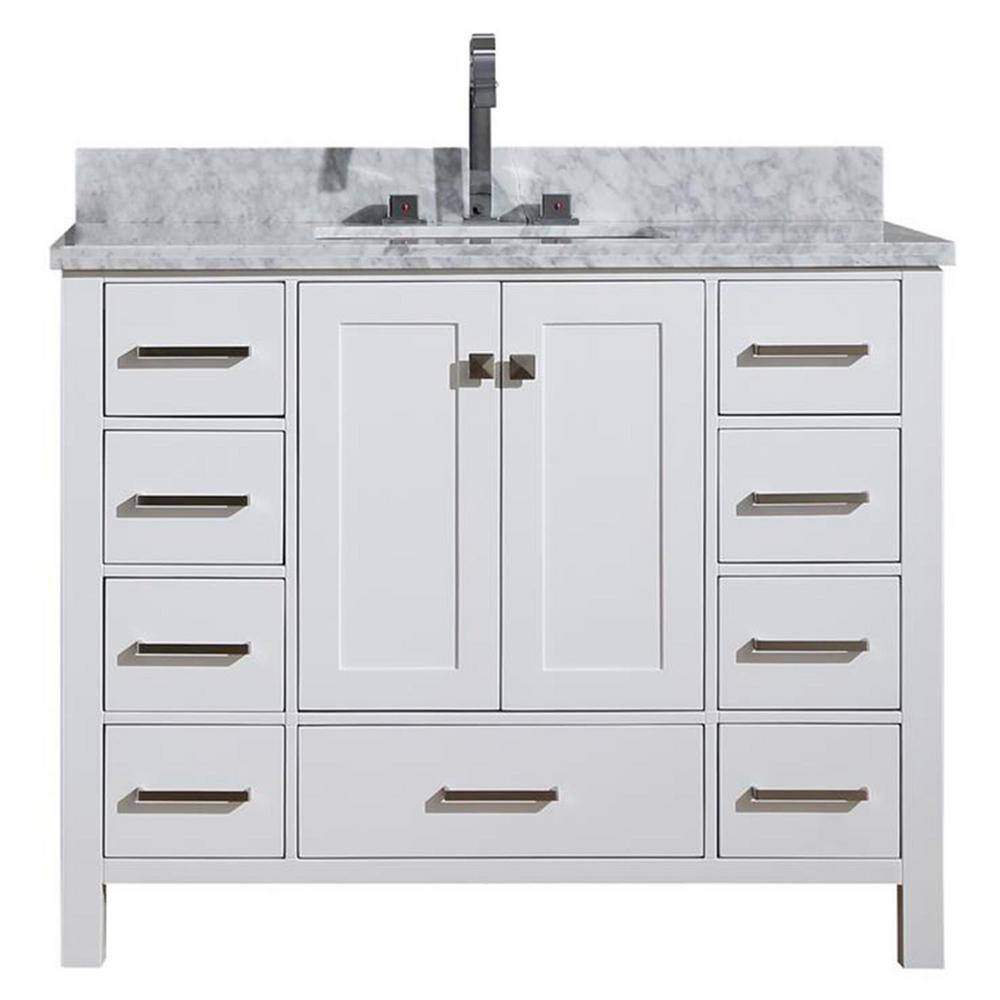 Reviews For Ariel Cambridge 43 In Bath Vanity In White With Marble Vanity Top In White With White Basin A043scwrvowht The Home Depot Reviews For Ariel Cambridge 43 In Bath Vanity In White With Marble Vanity Top In White With White Basin A043scwrvowht The Home Depot