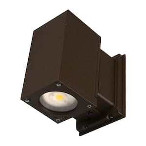 Dorado 125-Watt Equivalent Square Integrated LED Bronze Outdo or Cylinder Wall Pack Light, 4000K
