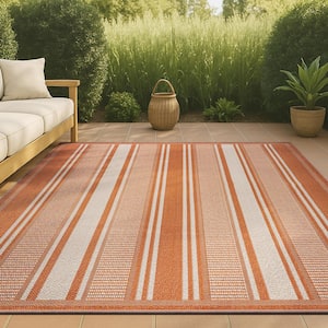 JONATHAN Y Haynes Modern Orange/Cream 3 ft. x 5 ft. Double