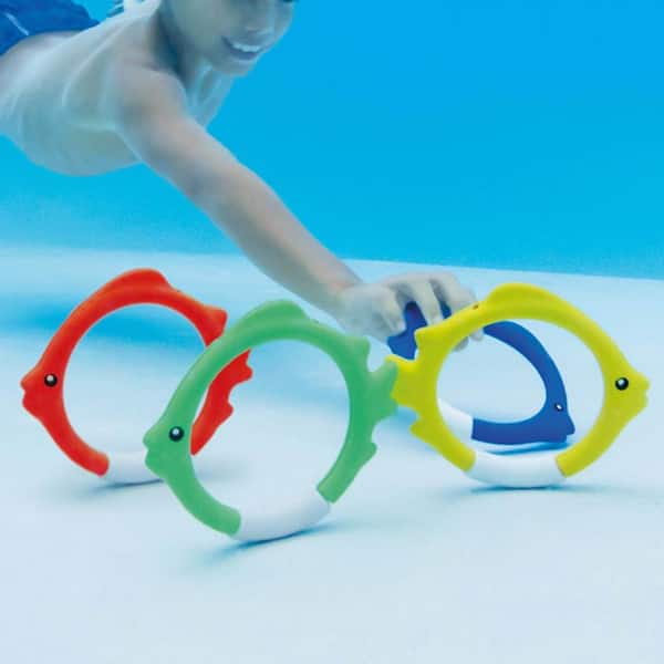 4 Pack Intex Diving Swimming Pool Kids Toy Play Underwater Fish Rings Sticks 
