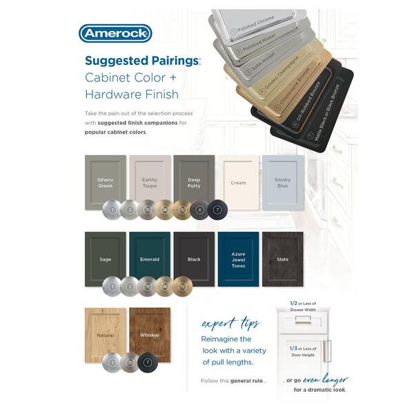 Amerock Blackrock 1-1/2 in. (38mm) Modern Polished Chrome Amerock Blackrock 1-1/2 in. (38mm) Modern Polished Chrome