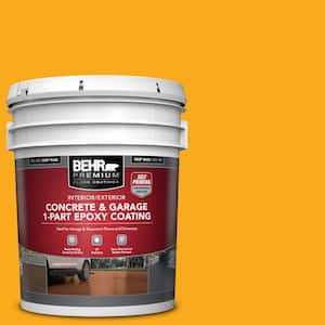 5 gal. #P270-7 Sunny Side Up Self-Priming 1-Part Epoxy Satin Interior/Exterior Concrete and Garage Floor Paint