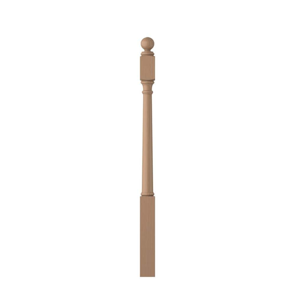 3 in. D x 3 in. W x 47.75 in. L Unfinished Poplar Wood Short Utility Ball Top Newel price history on PriceWatchPro