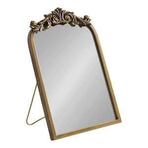 Arendahl 17.87 in. x 12 in. Traditional Arch Gold Framed Decorative Wall Mirror