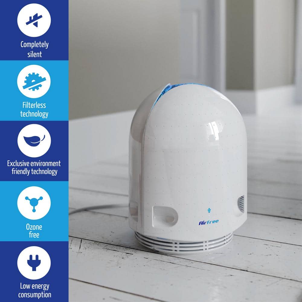 White Filter-Free Silent Air Purifier with Thermodynamic Technology