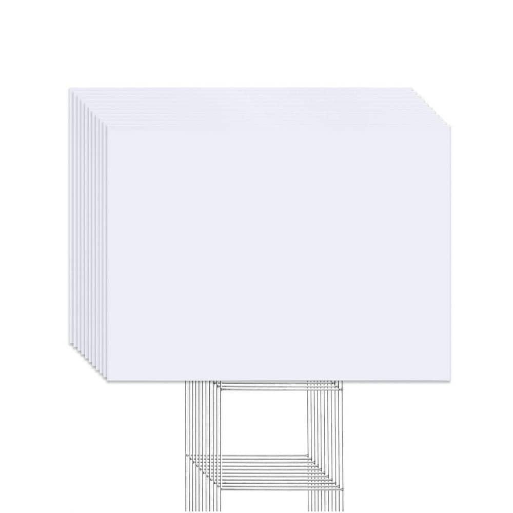 10-Pack 18 in. x 24 in. Corrugated Plastic Yard Signs with Metal Stakes price history on PriceWatchPro