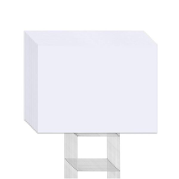 Mejor Conocido 12 Pack 24x18 White Blank Lawn Yard