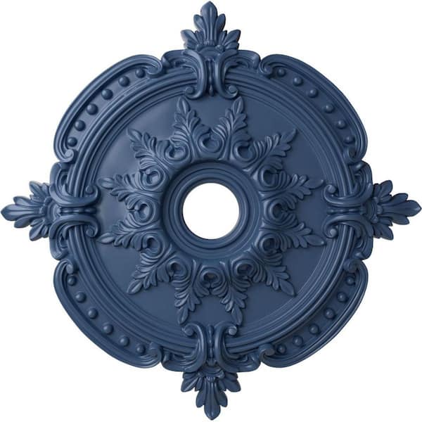 1-5/8" x 28-3/8" x 28-3/8" Polyurethane Benson Classic Ceiling Medallion, Hand-Painted Americana