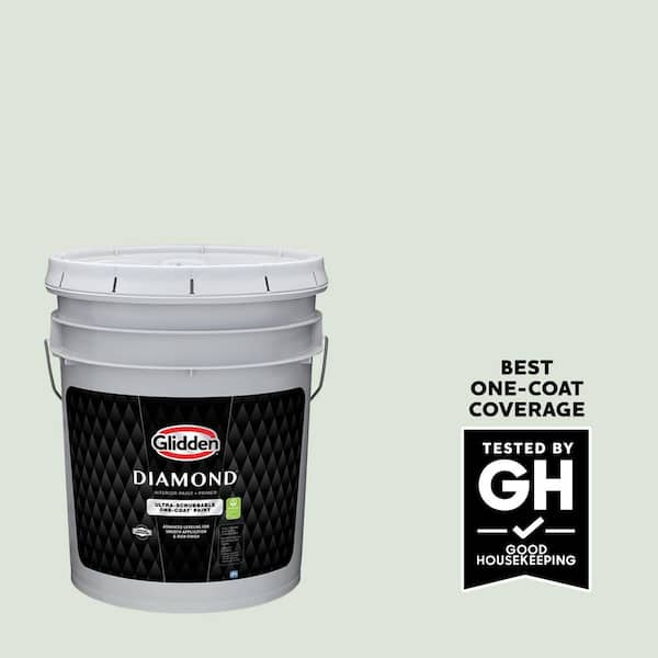 Glidden Diamond 5 gal. #PPG1137-4 Mint Wafer Flat Interior Paint with Primer