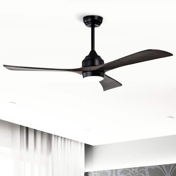 Jushua 52in.Indoor Black Ceiling Fan with Lights Remote Control