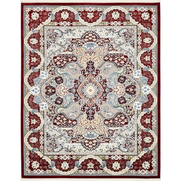 Unique Loom Narenj Glasgow Burgundy 8' 0 x 10' 0 Area Rug