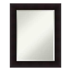 Medium Rectangle Flat Espresso Beveled Glass Contemporary Mirror (29.63 in. H x 23.63 in. W)