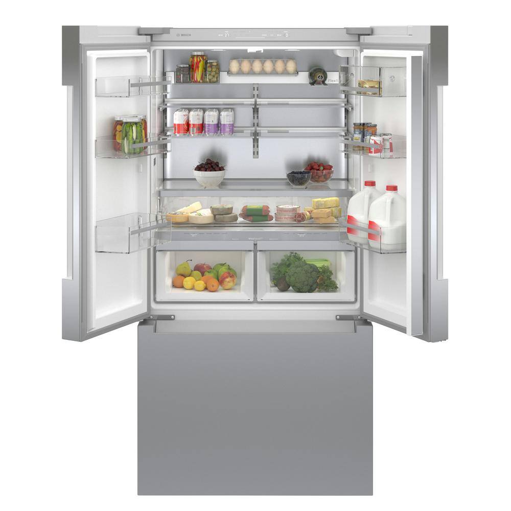 36-Inch Stainless Steel Smart French Door Refrigerator with Ice Maker