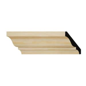 WM49 2.09 in. D x 3 in. W x 6 in. L Wood (Pine) Crown Moulding Sample