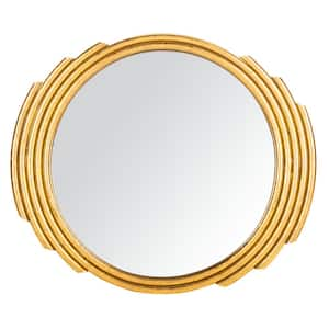 Rossi 24 in. X 28.5 in. Gold Foil Framed Mirror