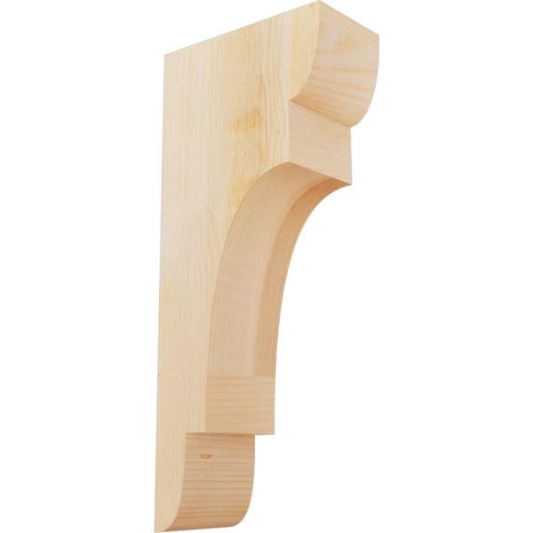 Ekena Millwork 6 in. x 12 in. x 28 in. Douglas Fir New Brighton Rough Sawn Corbel
