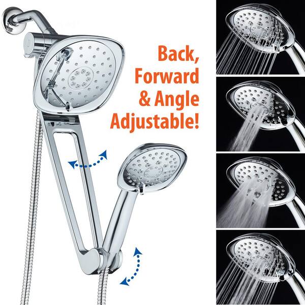 Hotel Spa 27-spray 7.5 in. High PressureDual Shower Head and