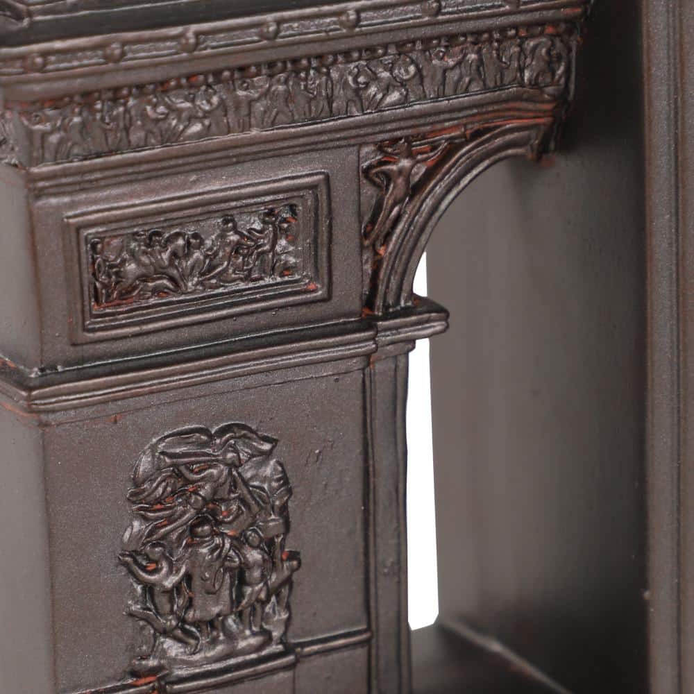 Rustic Art Deco Arc de Triomphe Ceramic Bookends Set