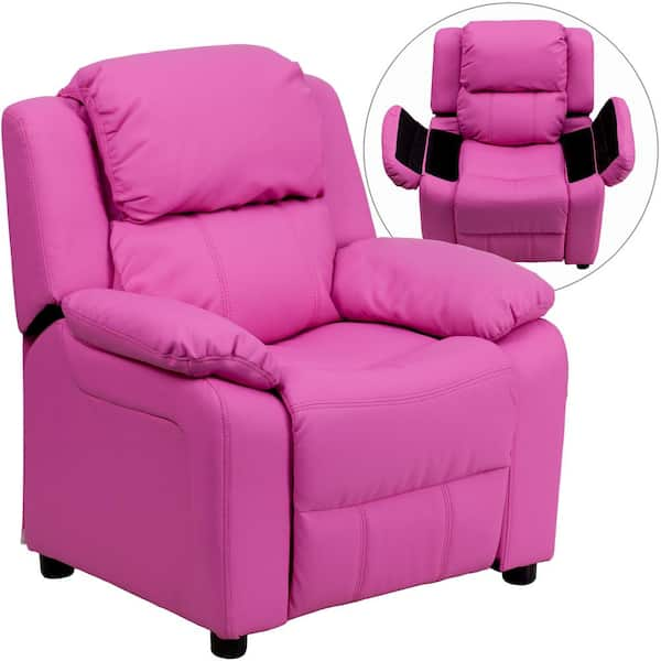 Flash Furniture Deluxe Padded Contemporary Hot Pink Vinyl Kids