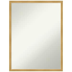 Svelte Polished Gold 19 in. H x 25 in. W Wood Framed Non-Beveled Bathroom Vanity Mirror in Gold