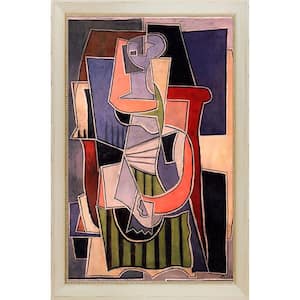 Woman sitting in an armchair by Pablo Picasso Constantine Framed Oil Painting Art Print 28.5 in. x 40.5 in.