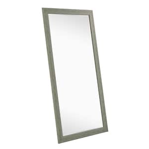 32 in. W x 66 in. H Green Gray Rustic Floor Mirror Rustic Full Length Mirror Framed Full Length Mirror Farmhouse Mirror
