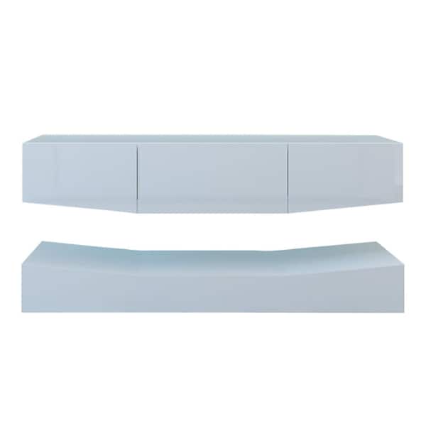 Winado 47.24 in. White TV Stand with 3 Drawers Fits TV's up to 60 in.