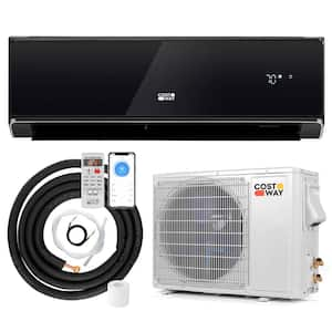 12000 BTU 1 Ton Ductless Mini Split Air Conditioner with Heat Pump 208-Volt to 230-Volt in Black