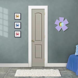 18 in. x 80 in. Continental Desert Sand Painted Left-Hand Smooth Molded Composite Single Prehung Interior Door