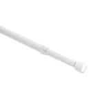 18 in. - 28 in. Tension Curtain Rod in White