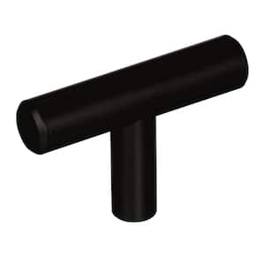 Bar Pulls 1-15/16 in. (49 mm) Black Bronze T-Shaped Cabinet Knob (10-Pack)