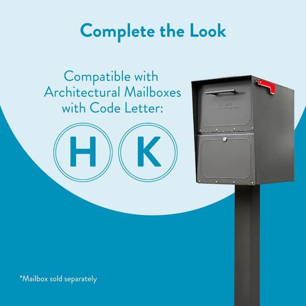 46-1/2 in. Steel Standard Graphite Bronze Mailbox Post