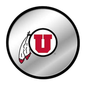 17 in. Utah Utes Modern Disc Mirrored Decorative Sign